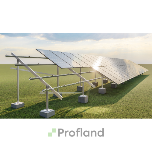 Подконструкция для монтажа солнечных панелей Грунт-Бетон - завод Профленд